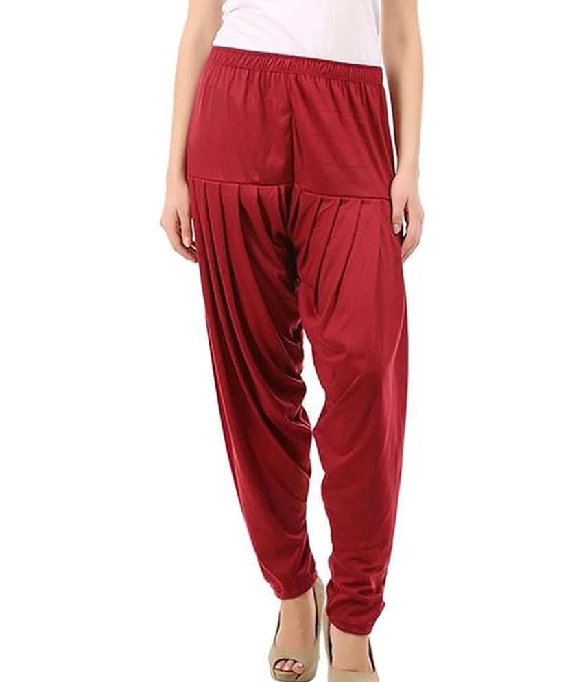     			OuterWear Pack of 1 Viscose Women's Patiala ( Red )