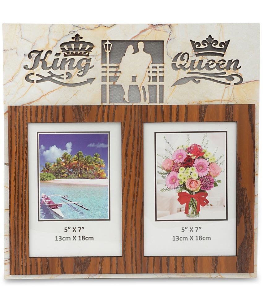     			RAKSHI Wood Brown Collage Photo Frame No. of Pieces- 2