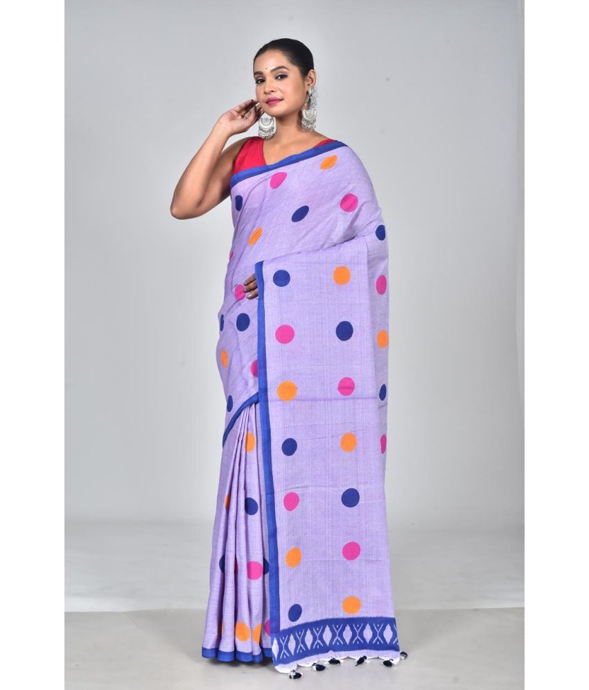     			SARADA HANDLOOM Cotton Printed Saree With Blouse Piece ( Grey , Pack of 1 )