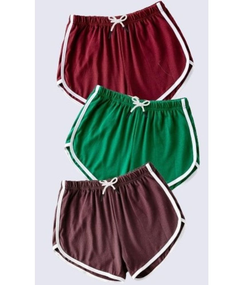     			powermerc Poly Cotton Hot Pants - Brown Pack of 3