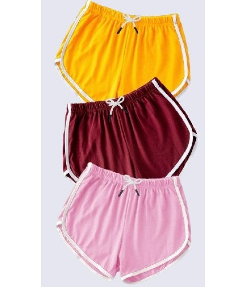     			powermerc Poly Cotton Hot Pants - Maroon Pack of 3