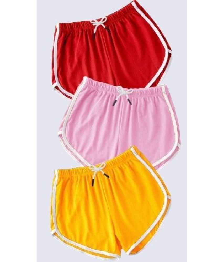     			powermerc Poly Cotton Hot Pants - Pink Pack of 3