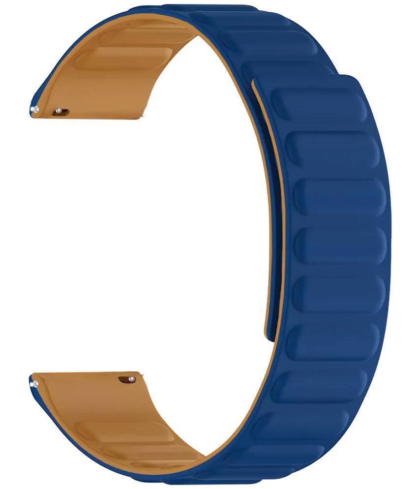     			ACM Watch Strap Magnetic Silicone 20mm compatible with Ikall W10 Smartwatch Luxury Band Dark Blue