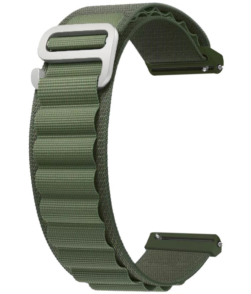     			ACM Watch Strap Nylon 20mm compatible with Ikall W10 Smartwatch Sports Hook Band Green