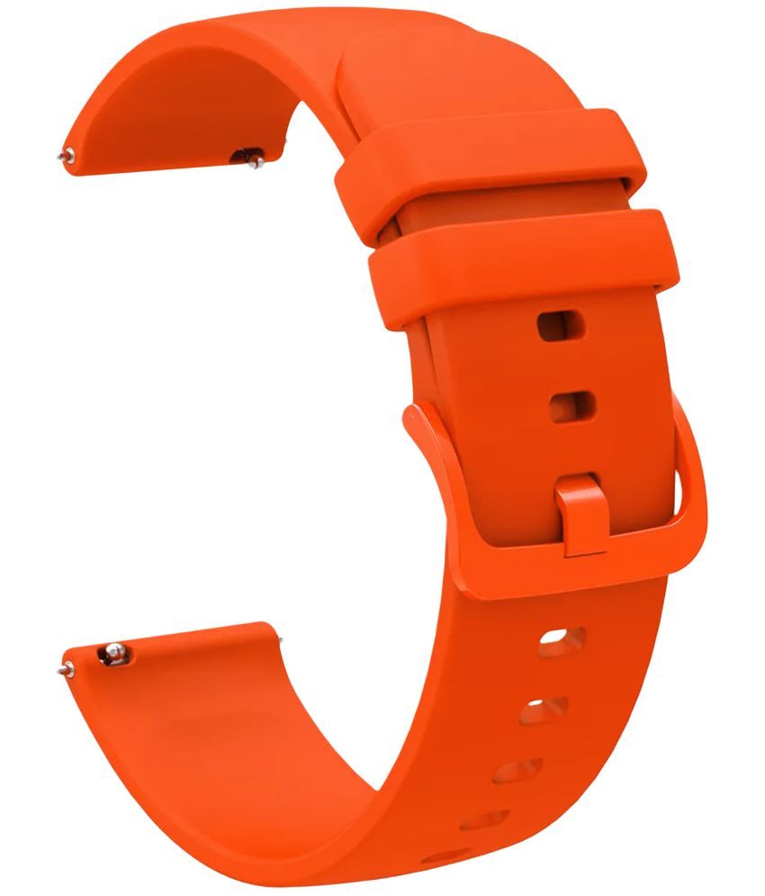     			ACM Watch Strap Silicone Belt 22mm compatible with Amazfit Bip 5 Smartwatch Color Hook Band Orange