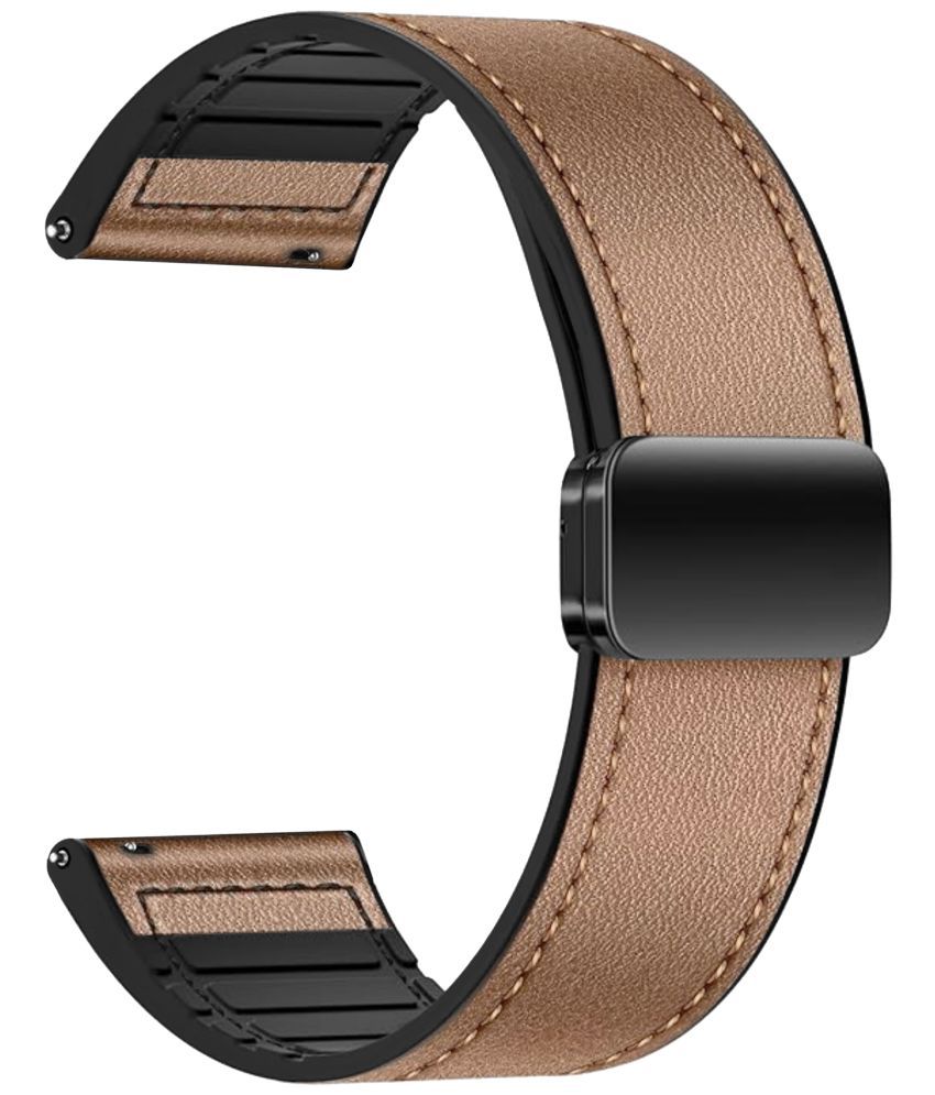     			ACM Watch Strap Leather Magnetic Silicone 20mm compatible with Ikall W10 Smartwatch Belt Luxury Band Gold