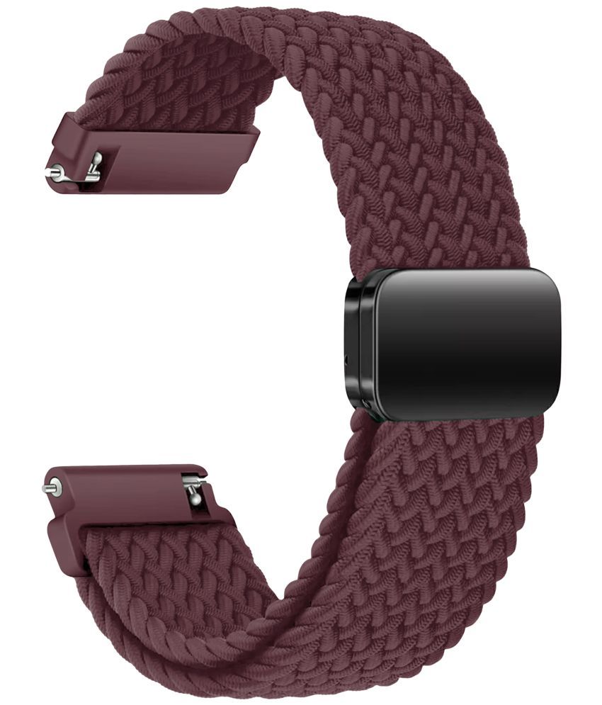     			ACM Watch Strap Woven Braided Magnetic 22mm compatible with Fire-Boltt Apollo 3 Bsw195 Bsw147 Smartwatch Adjustable Belt Band Purple