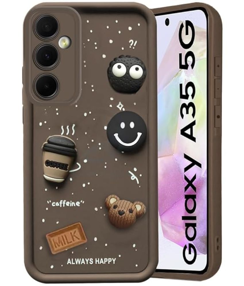     			Bright Traders Brown Printed Back Cover Rubber Compatible For Samsung Galaxy A15 ( Pack of 1 )