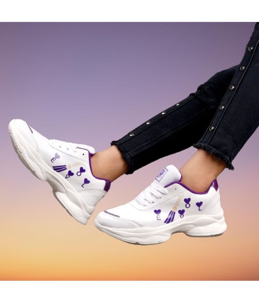     			PATHAR Purple Women's Sneakers