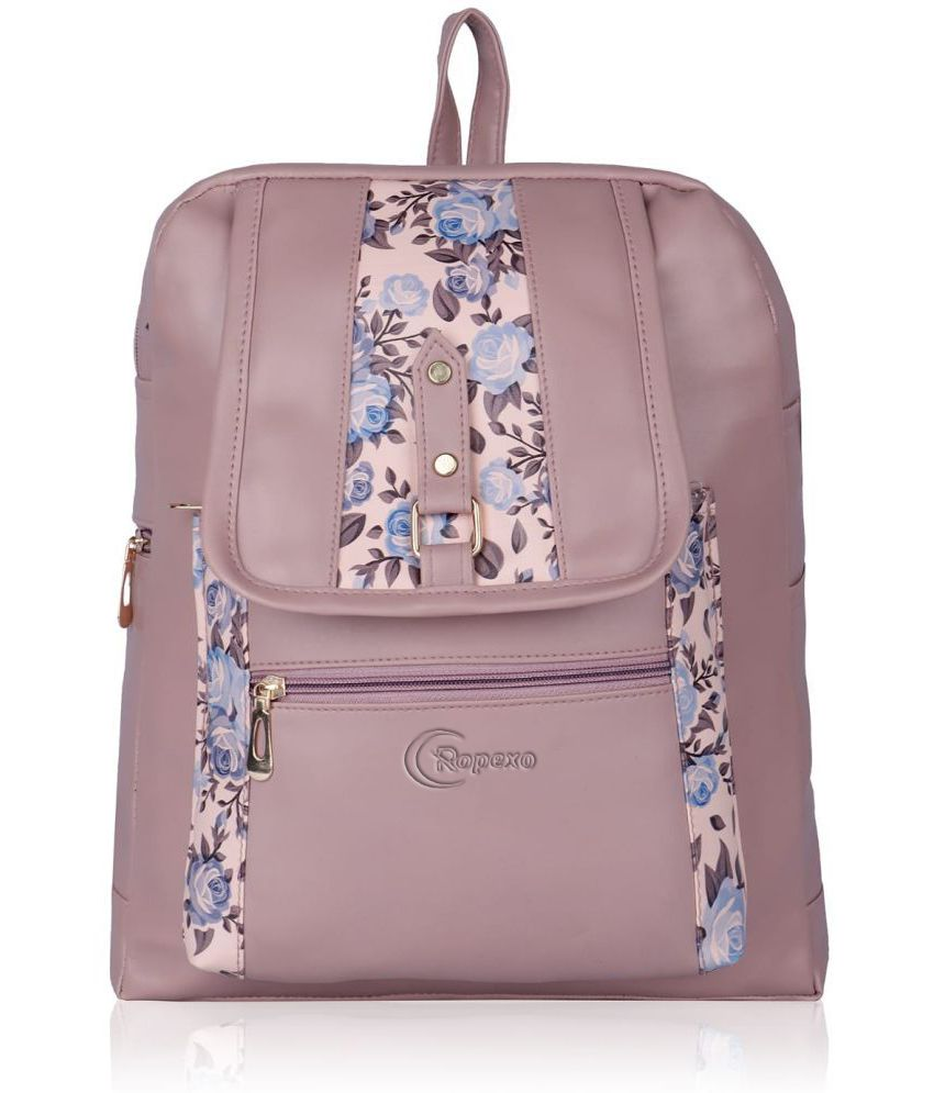     			Ropexo 15 Ltrs PU Backpack *For Girls ( Pink )