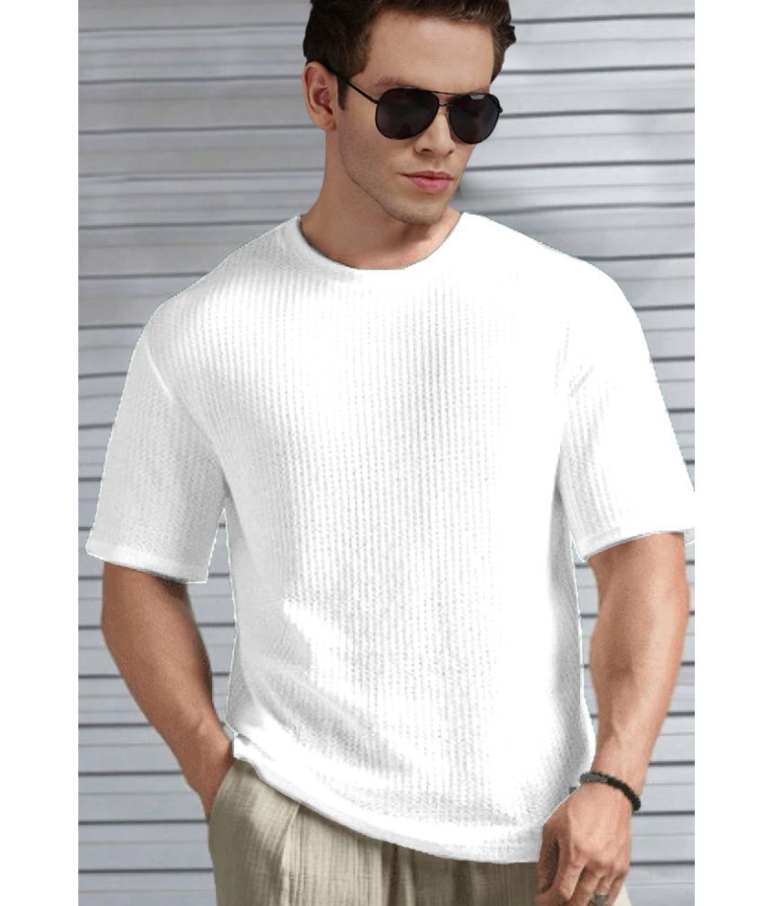     			R.ARHAN PREMIUM Cotton Blend Regular Fit Solid Half Sleeves Men's Round T-Shirt - White ( Pack of 1 )