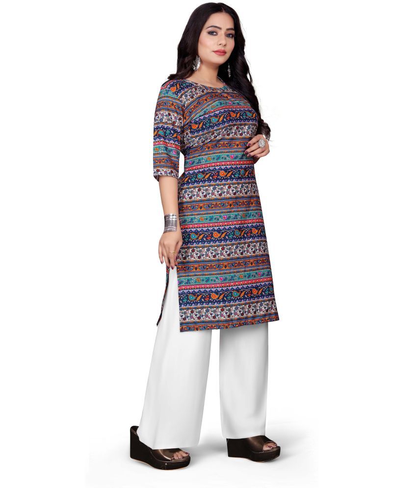     			RUNAYA NX Pack of 1 Viscose Rayon Printed A-line Women's Kurti - ( Multicolor )