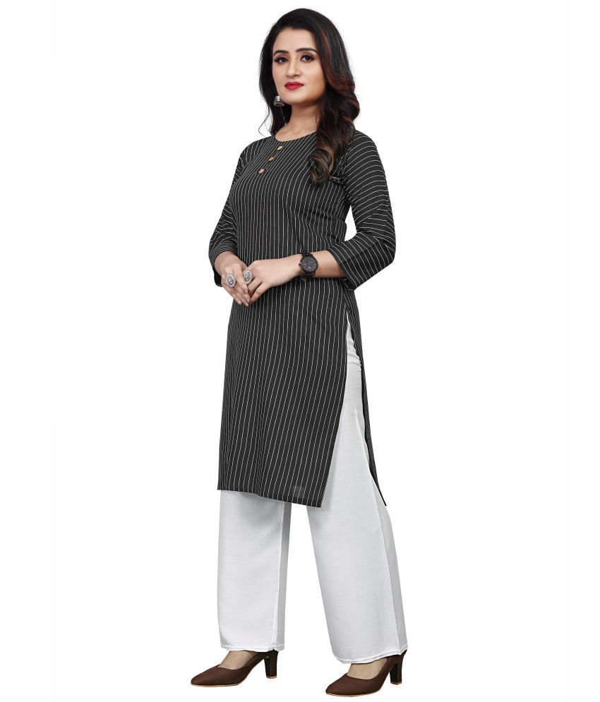     			RUNAYA NX Pack of 1 Viscose Rayon Printed Straight Women's Kurti - ( Multicolor )