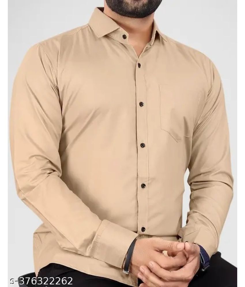     			Shiva Fab Cotton Regular Fit Full Sleeves Men's Formal Shirt - Khaki ( Pack of 1 )