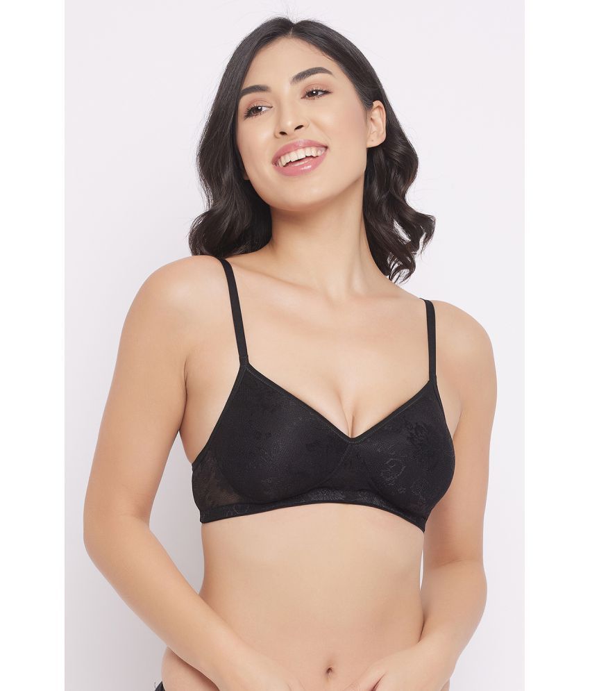     			Clovia Lace Lightly Padded Women's Everyday Bra ( Black )