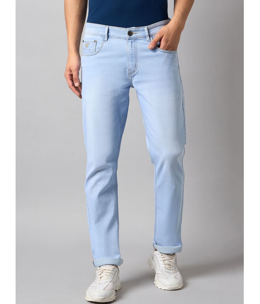     			Club York Regular Fit Cuffed Hem Men's Jeans - Light Blue ( Pack of 1 )