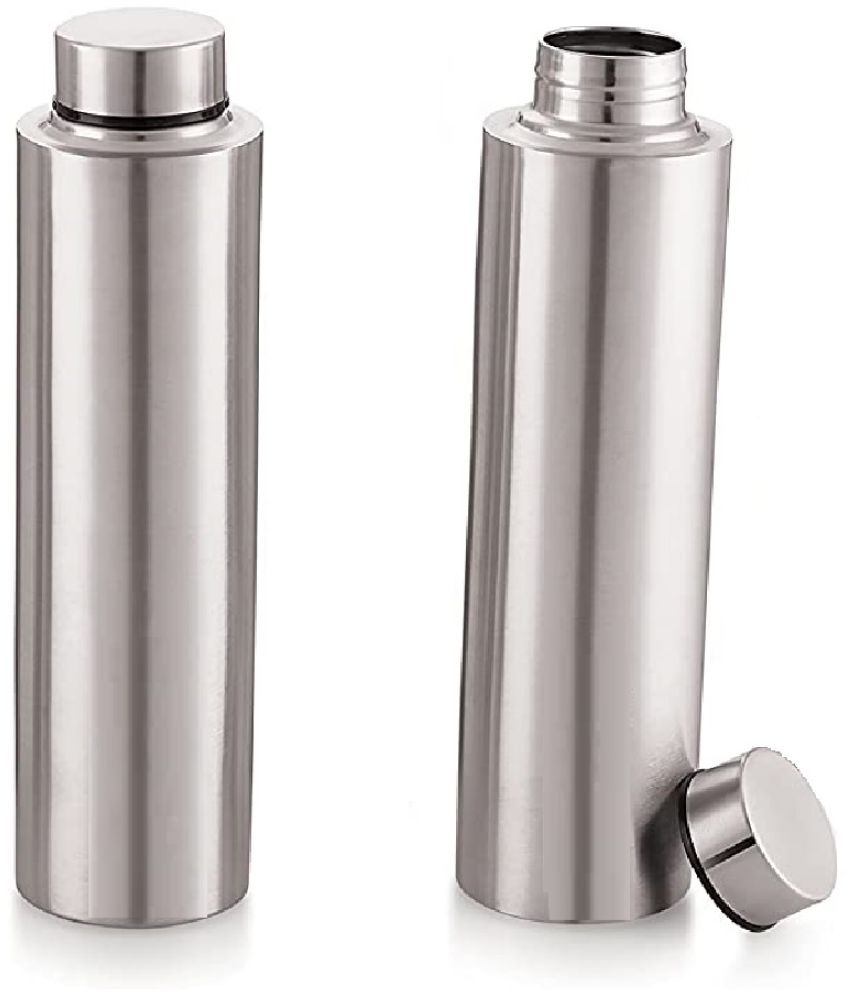     			ASG HOME Water Bottle Silver Stainless Steel Fridge Water Bottle 1000 mL ( 2 )