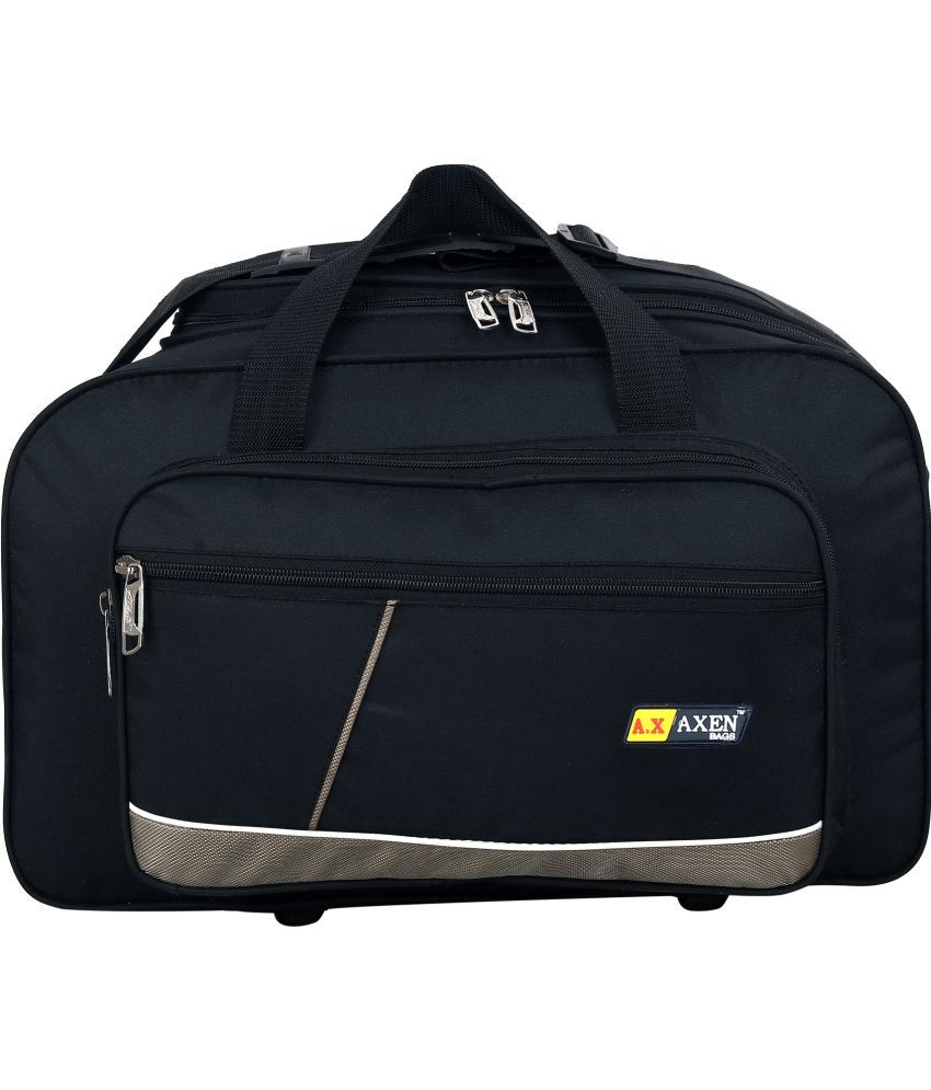     			Axen 40 Ltrs Black Polyester Duffle Bag