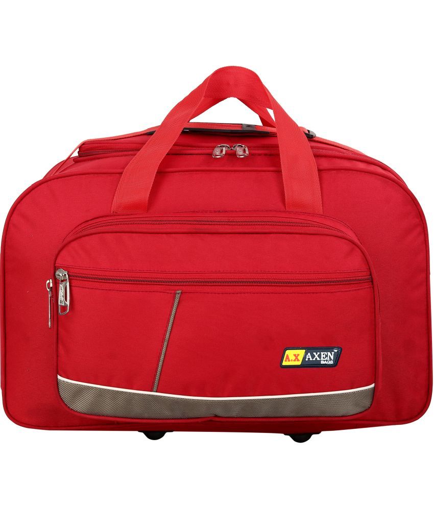     			Axen 40 Ltrs Red Polyester Duffle Bag