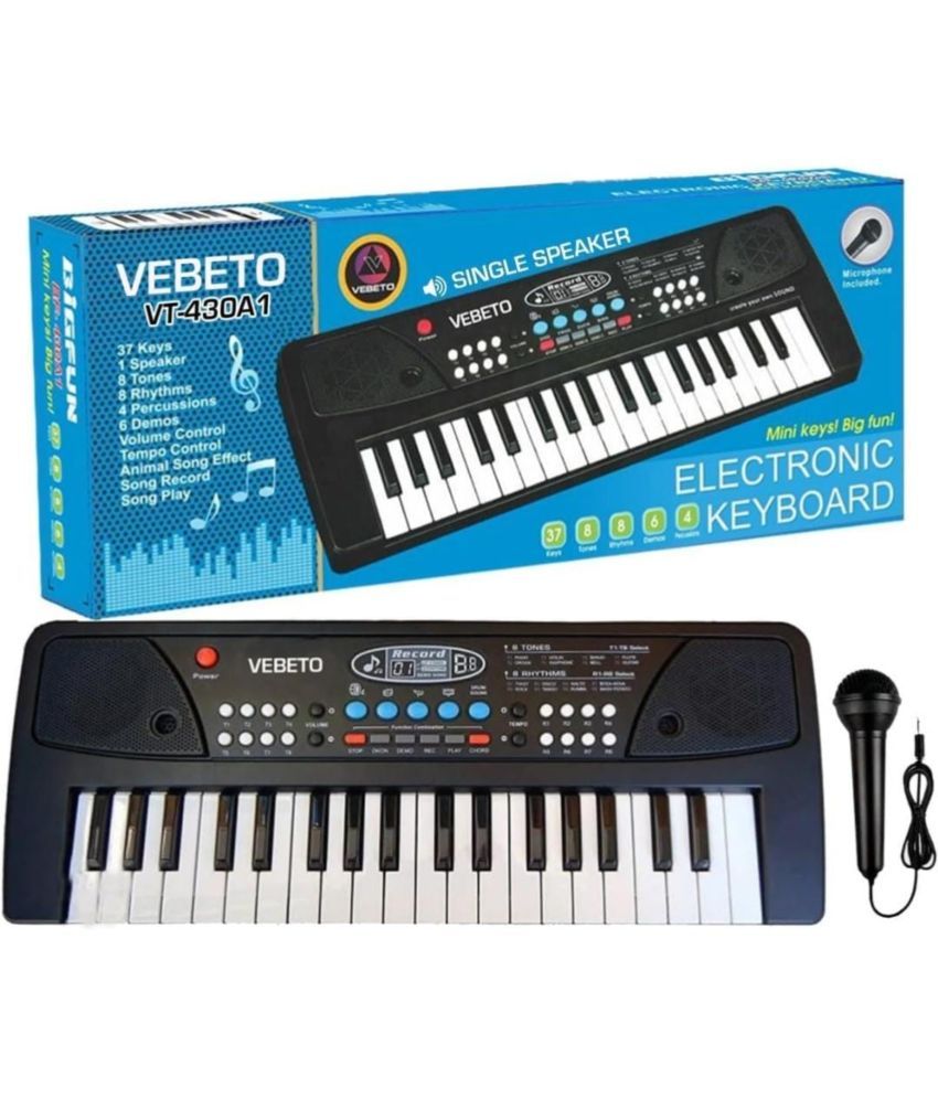     			QirmirMKT 37 Keys Piano Toy for Kids Electronic Piano with Microphone