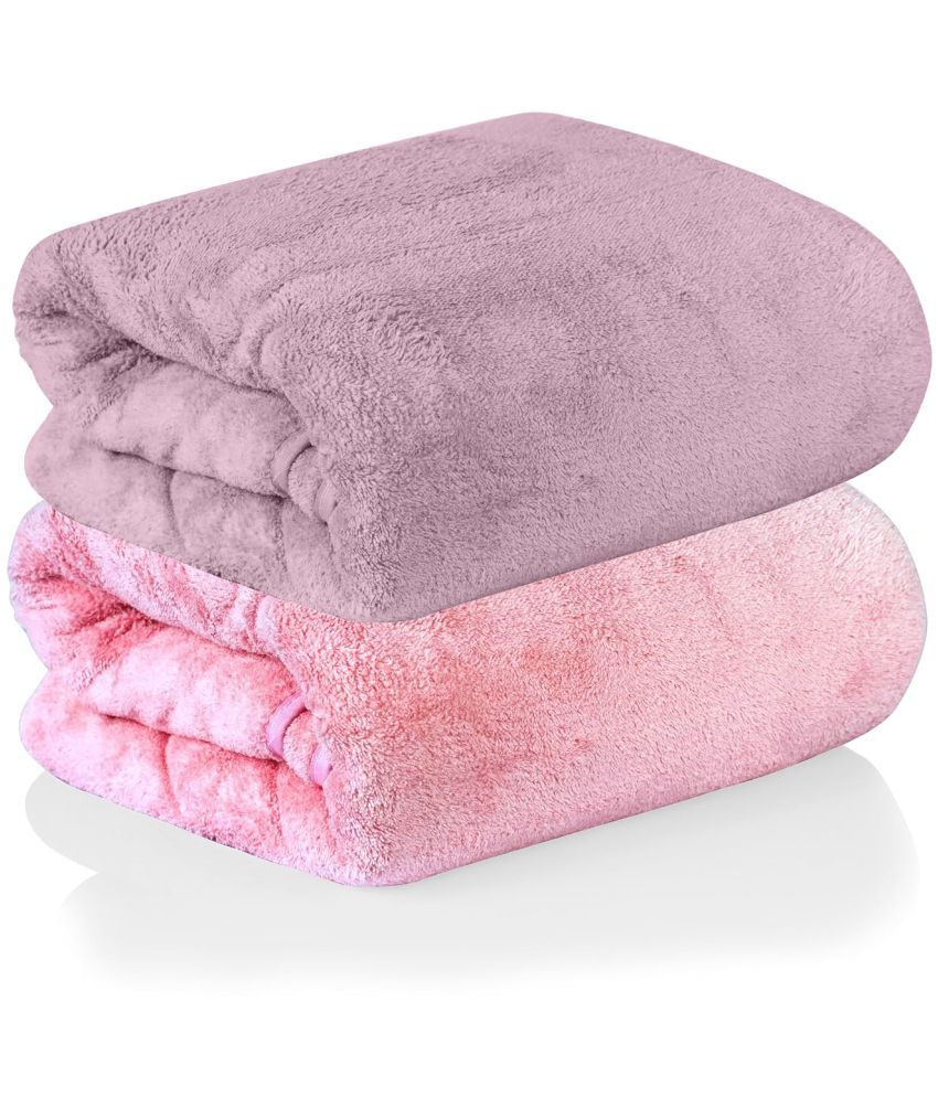     			Midastra Pack of 2 Microfibre 500 -GSM Bath Towel ( Multicolor )