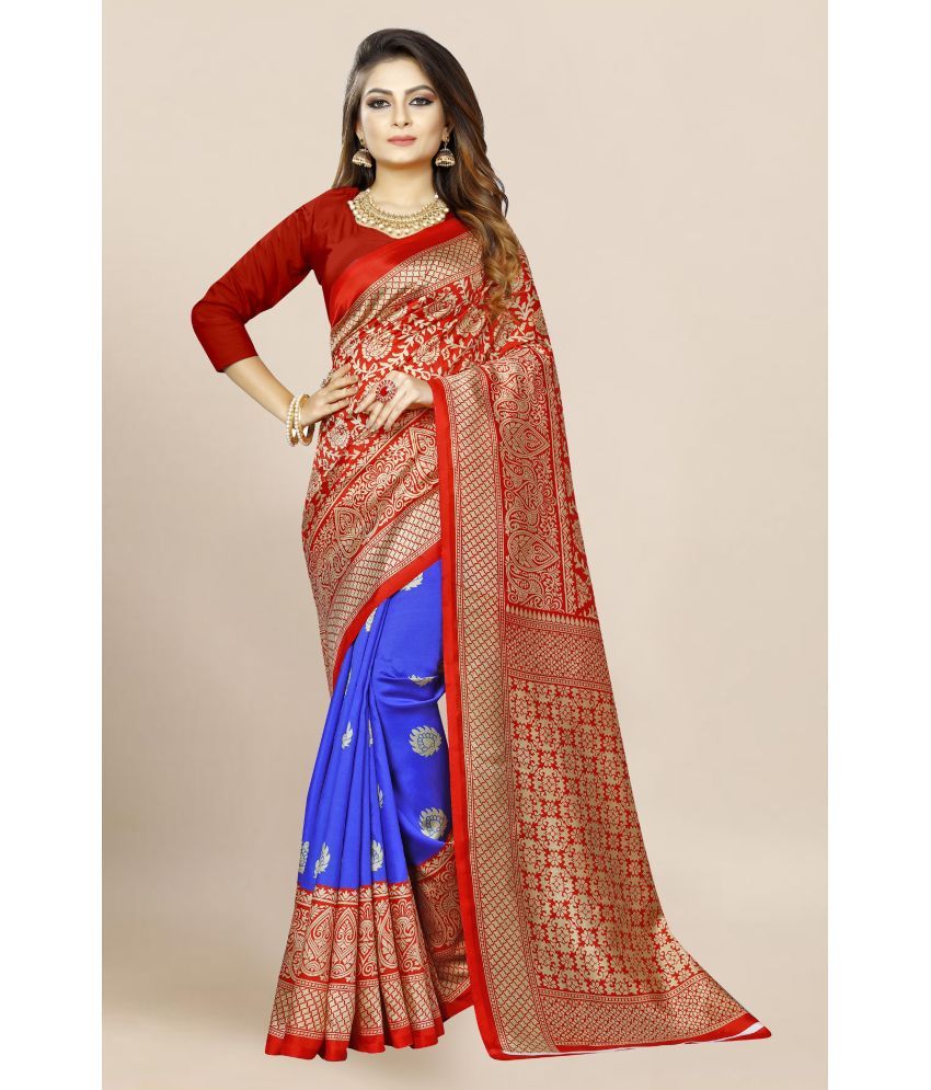     			RUNAYA NX Art Silk Printed Saree With Blouse Piece ( Red , Pack of 1 )