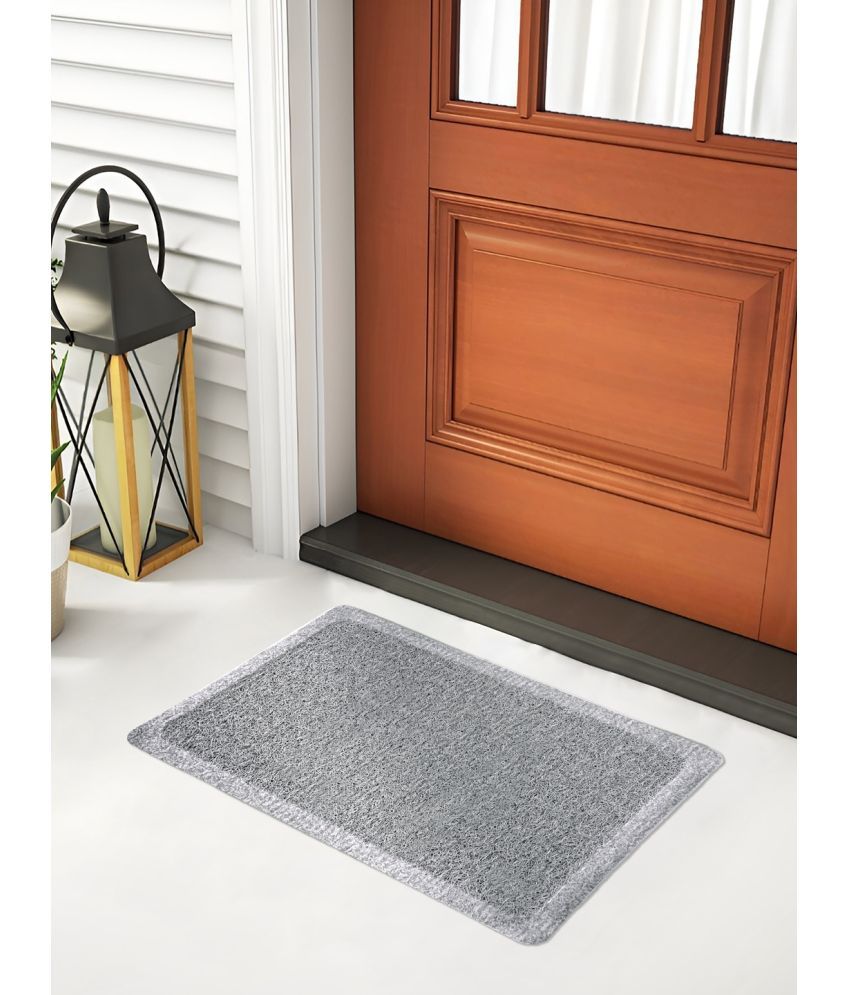     			FABINALIV Set of 1 Anti-skid Rubber Door Mat ( 60 X 40 cm ) Gray