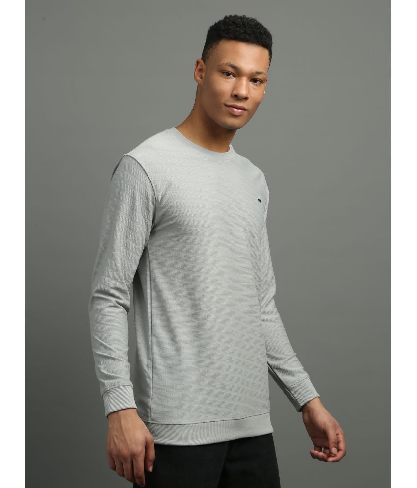     			FROSEN FOX Cotton Blend Round Neck Men's Sweatshirt - Grey ( Pack of 1 )