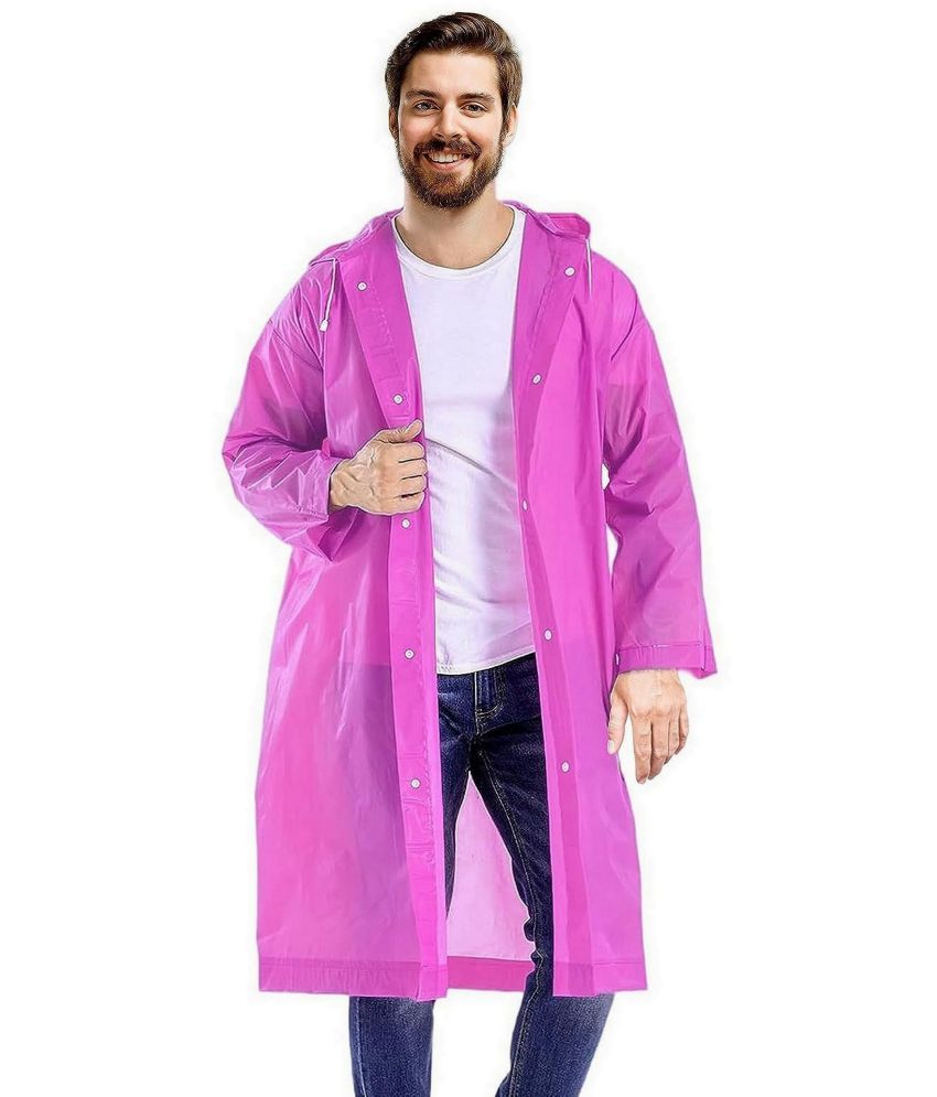     			Infispace Pink Nylon Men's Raincoat ( Pack of 1 )