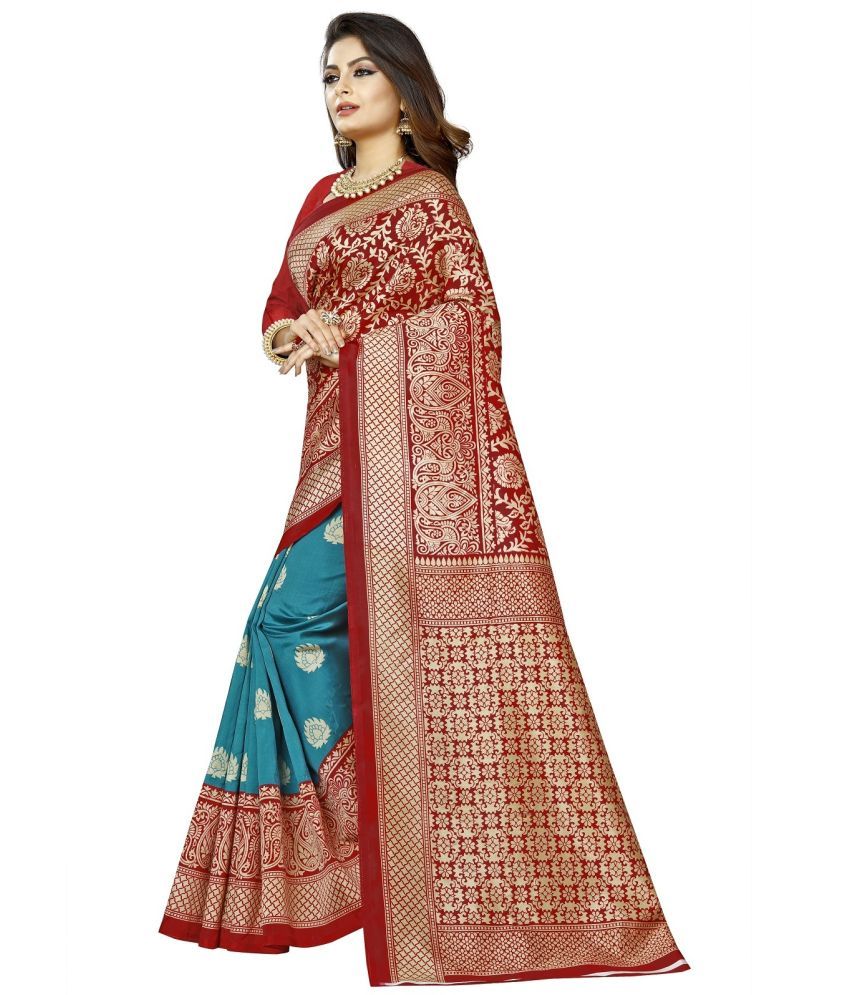     			RUNAYA NX Art Silk Printed Saree With Blouse Piece ( Multicolor , Pack of 1 )