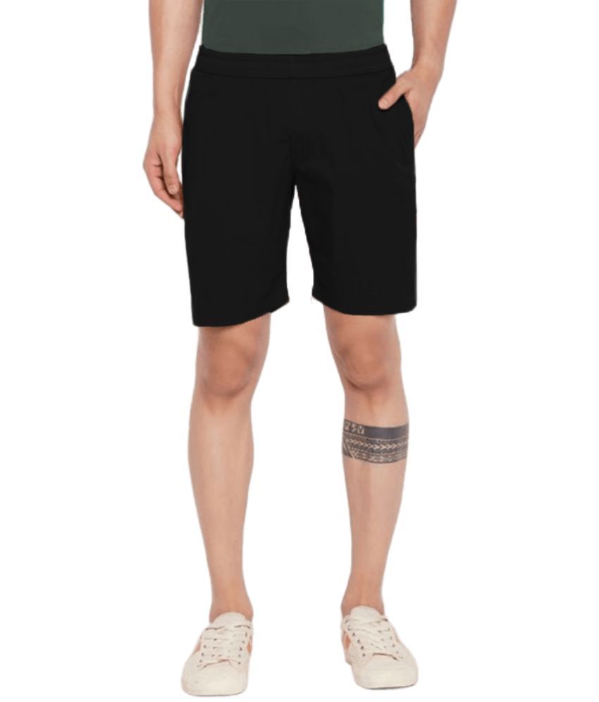     			Reoutlook Black Cotton Men's Shorts ( Pack of 1 )