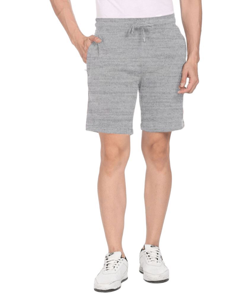     			Reoutlook Light Grey Cotton Men's Shorts ( Pack of 1 )