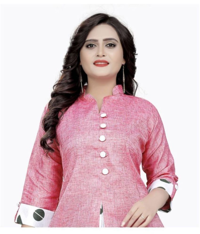     			Star Fashion Pack of 1 Cotton Solid Anarkali Women's Kurti - ( Multicolor )