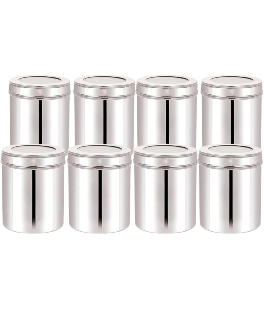     			Visaxmi Steel Container Steel Silver Utility Container ( Set of 8 )