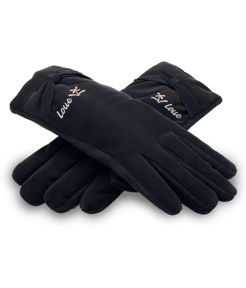     			Alamos Black Women's Woollen Gloves ( Pack of 1 )