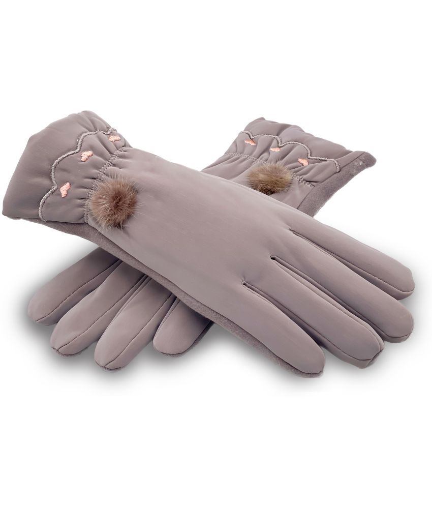     			Alamos Gray Women's Woollen Gloves ( Pack of 1 )