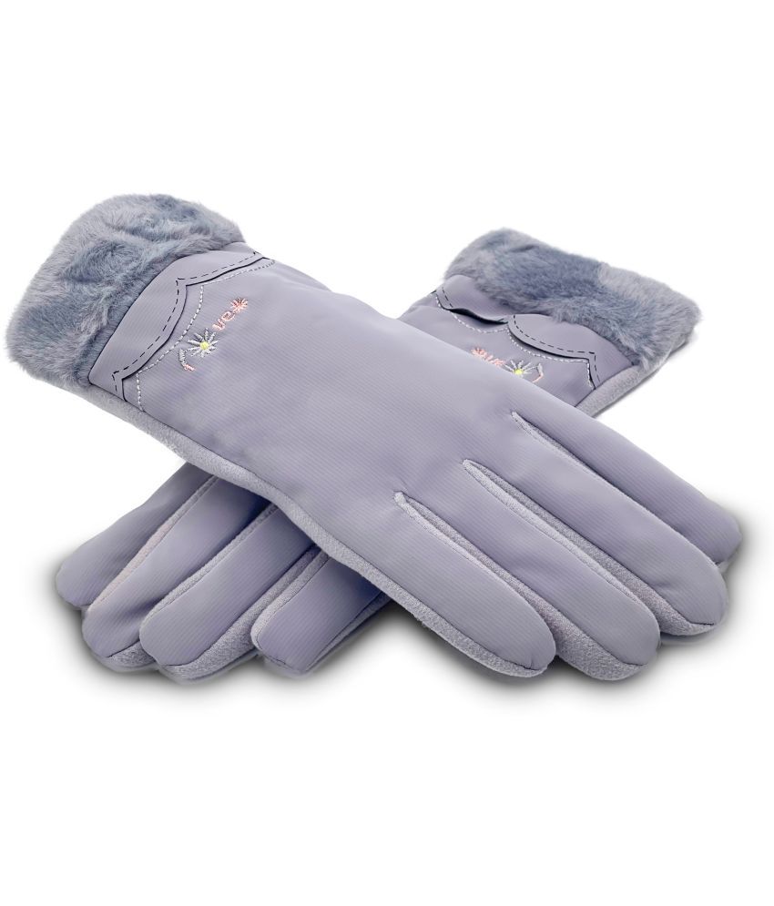     			Alamos Gray Women's Woollen Gloves ( Pack of 1 )