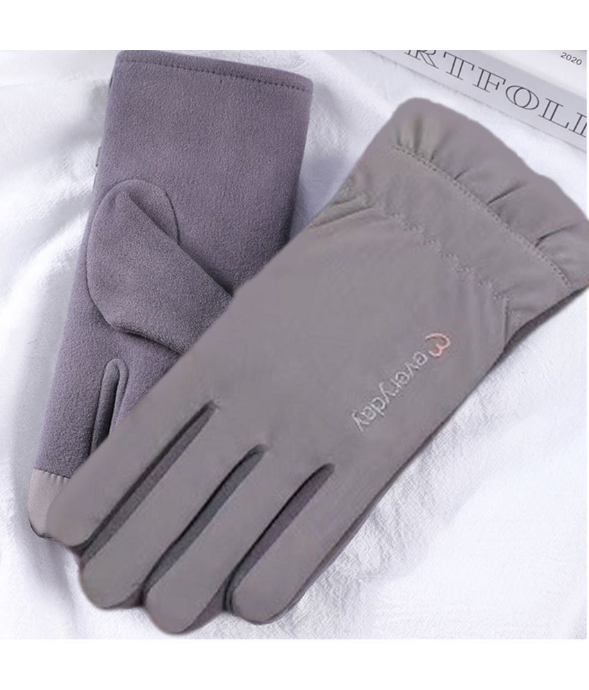     			Alamos Gray Women's Woollen Gloves ( Pack of 1 )