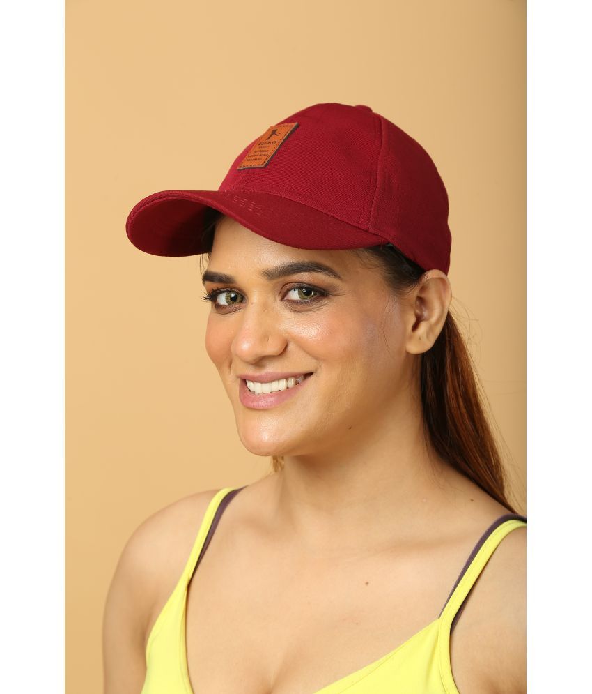     			Alamos Maroon cotton Women's Cap ( Pack of 1 )