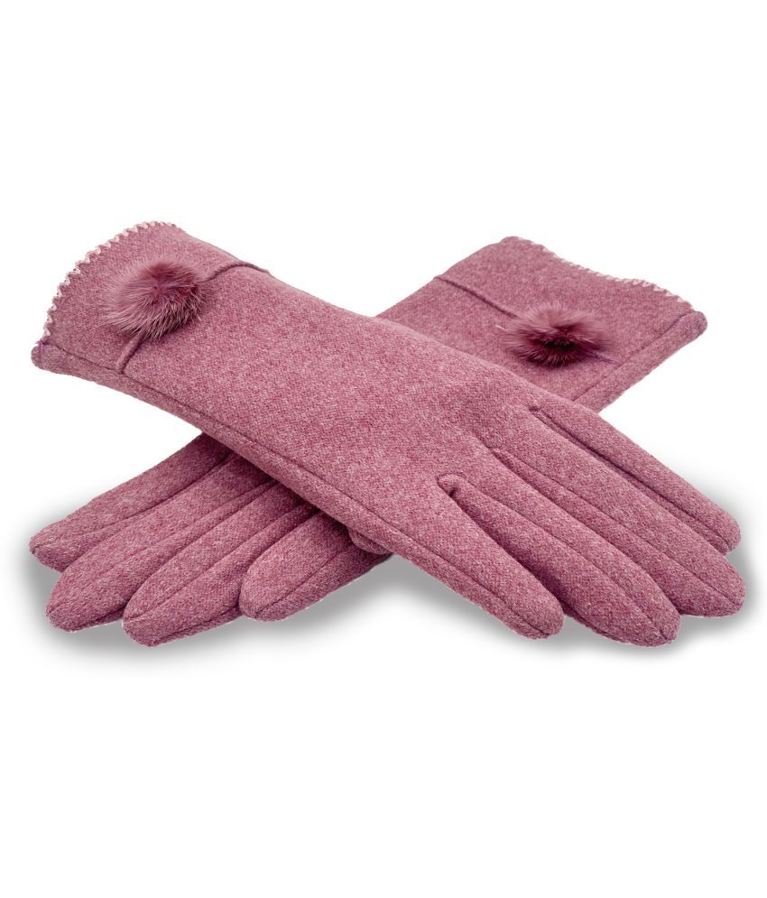     			Alamos Purple Women's Woollen Gloves ( Pack of 1 )