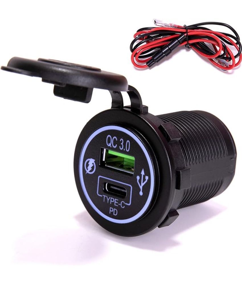     			CarFrill Car Mobile Charger USB Car Charger Black