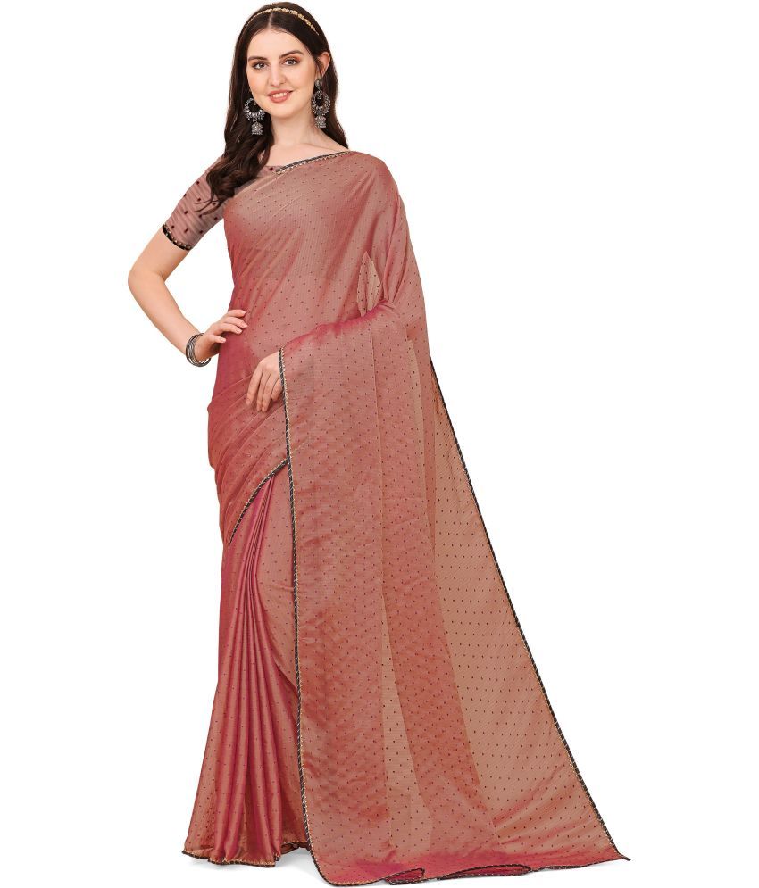     			Indian Fashionista Silk Printed Saree With Blouse Piece ( Maroon , Pack of 1 )