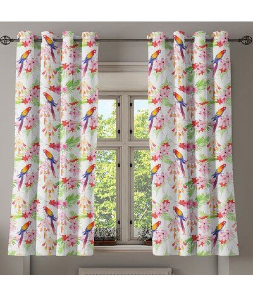     			S23 Graphic Room Darkening Eyelet Curtain 7 ft ( Pack of 1 ) - Multi Color