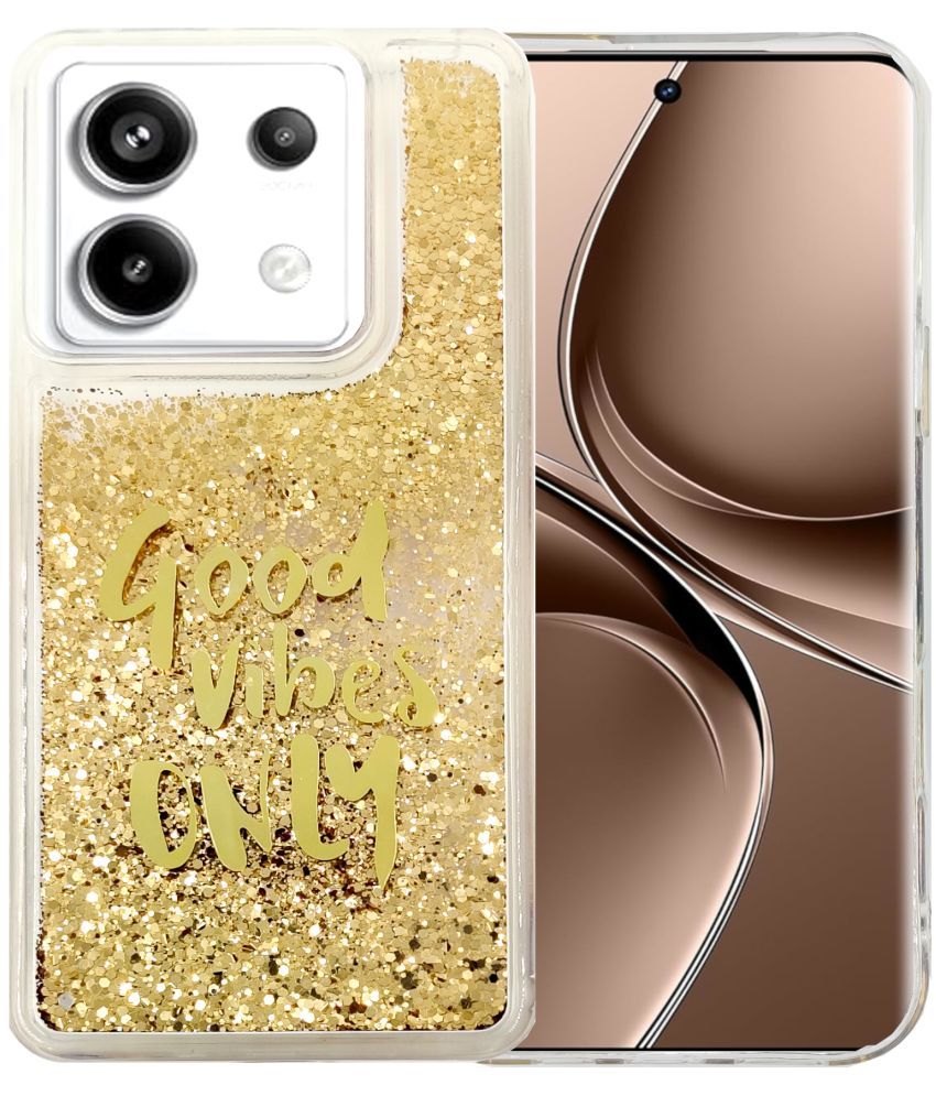     			Shining Stars Gold Printed Back Cover Silicon Compatible For Xiaomi Redmi Note 13 Pro 5G ( Pack of 1 )