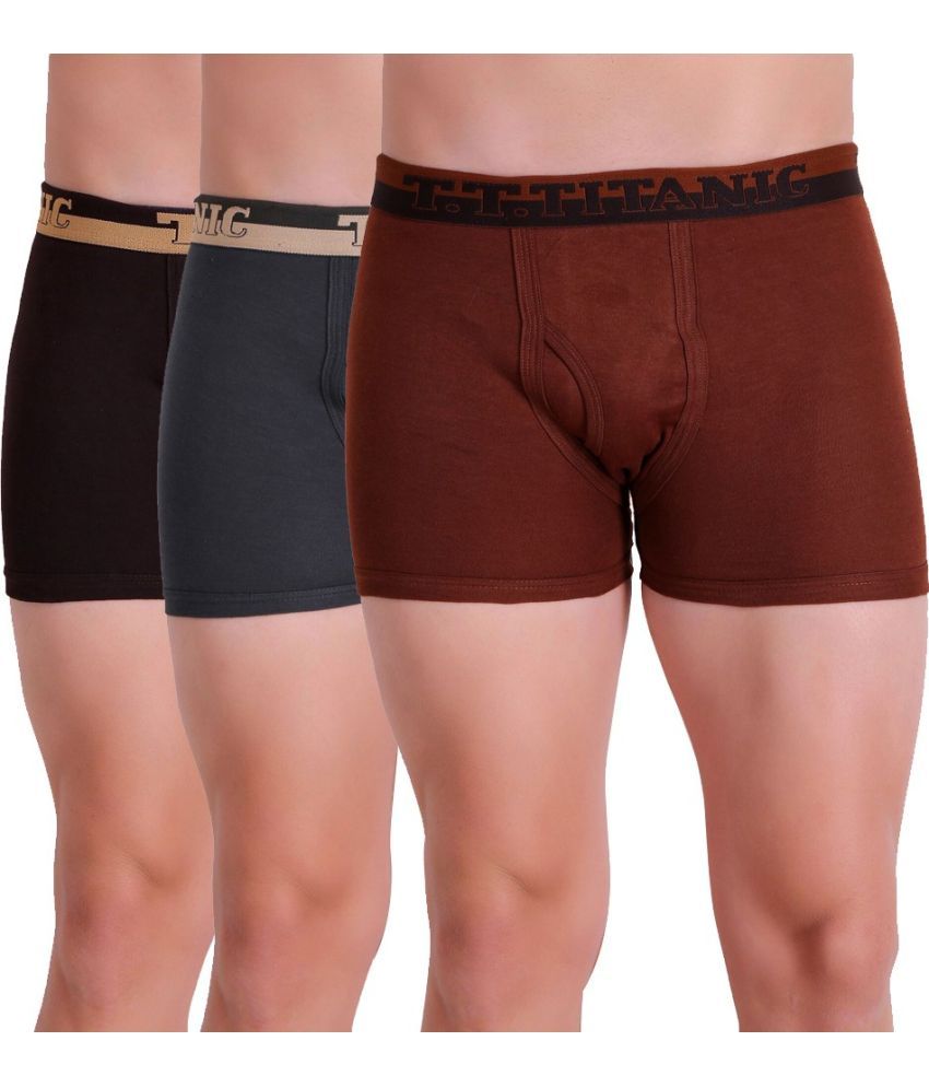     			TT Pack of 3 Cotton Blend Trunks For Men's ( Multicolor2 )