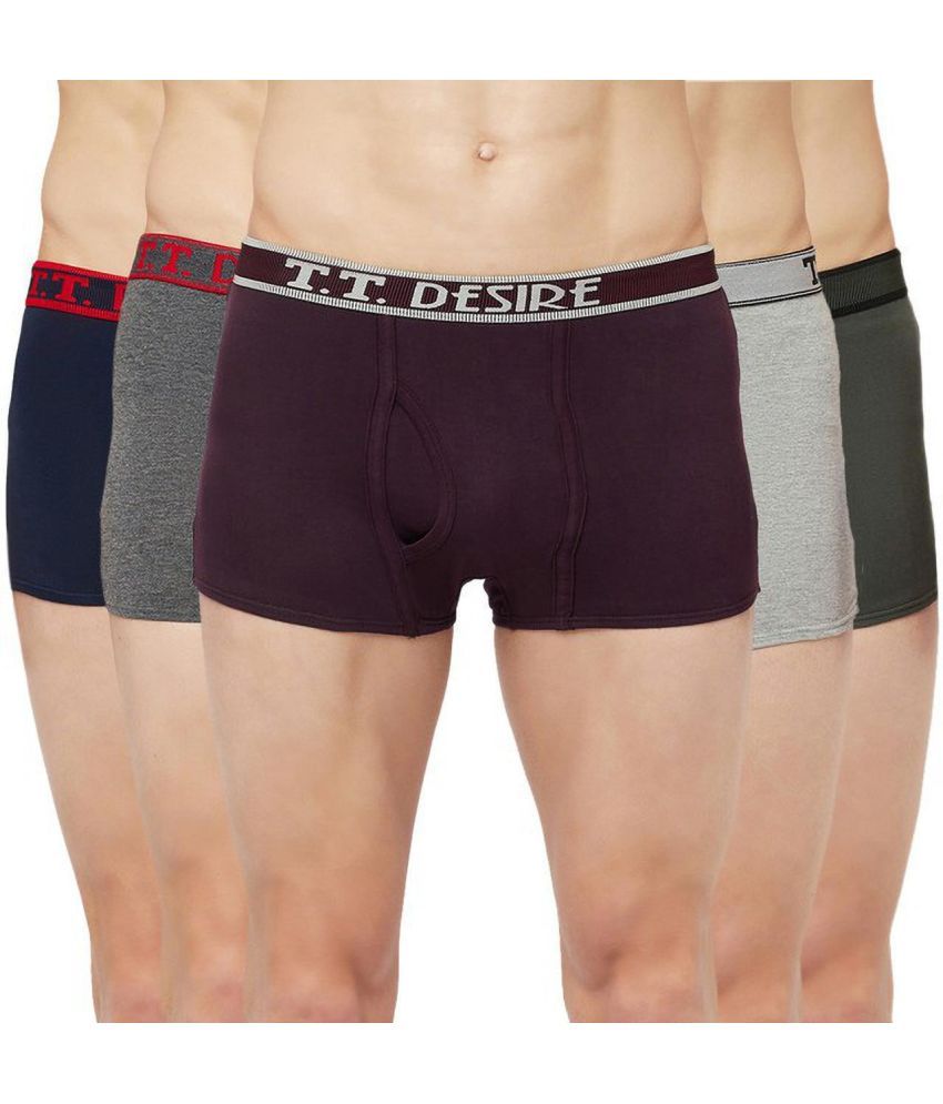     			TT Pack of 5 Cotton Trunks For Men's ( Multicolor1 )