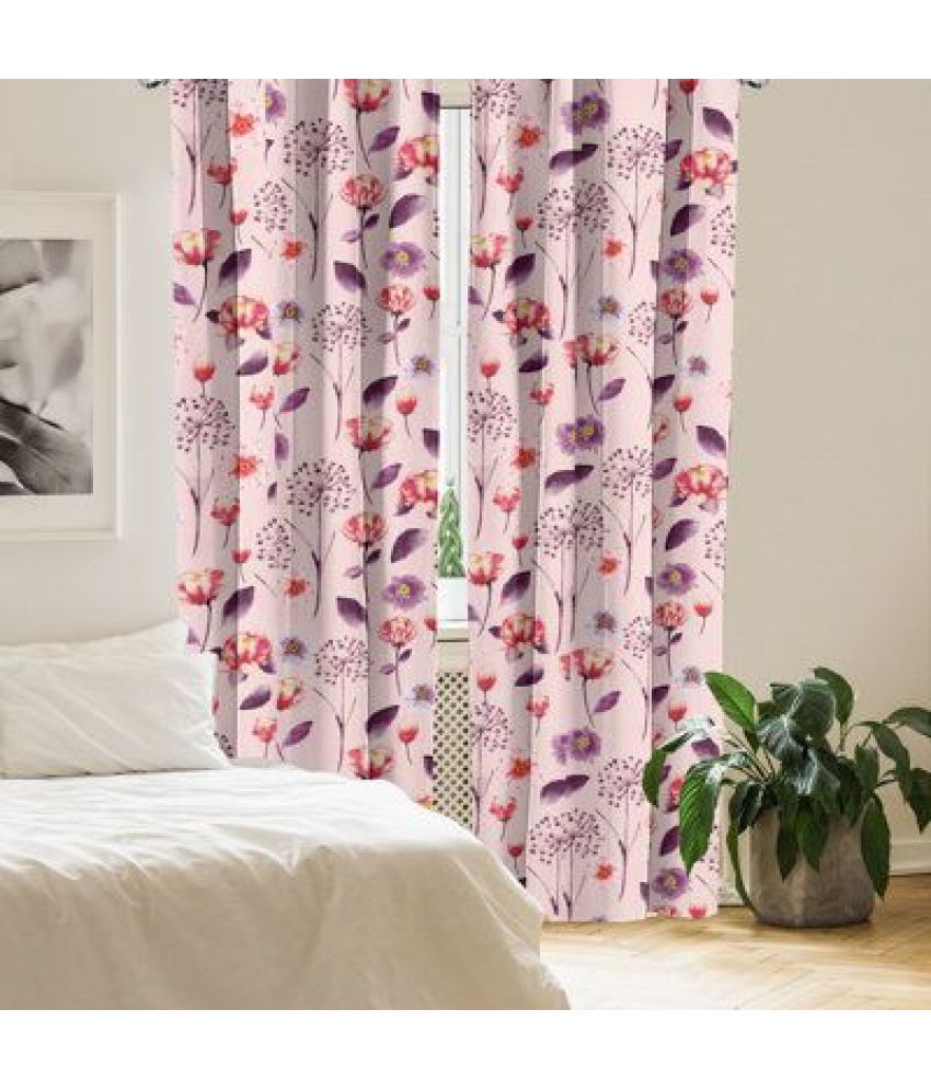     			V21 decod Graphic Room Darkening Eyelet Curtain 5 ft ( Pack of 1 ) - Purple