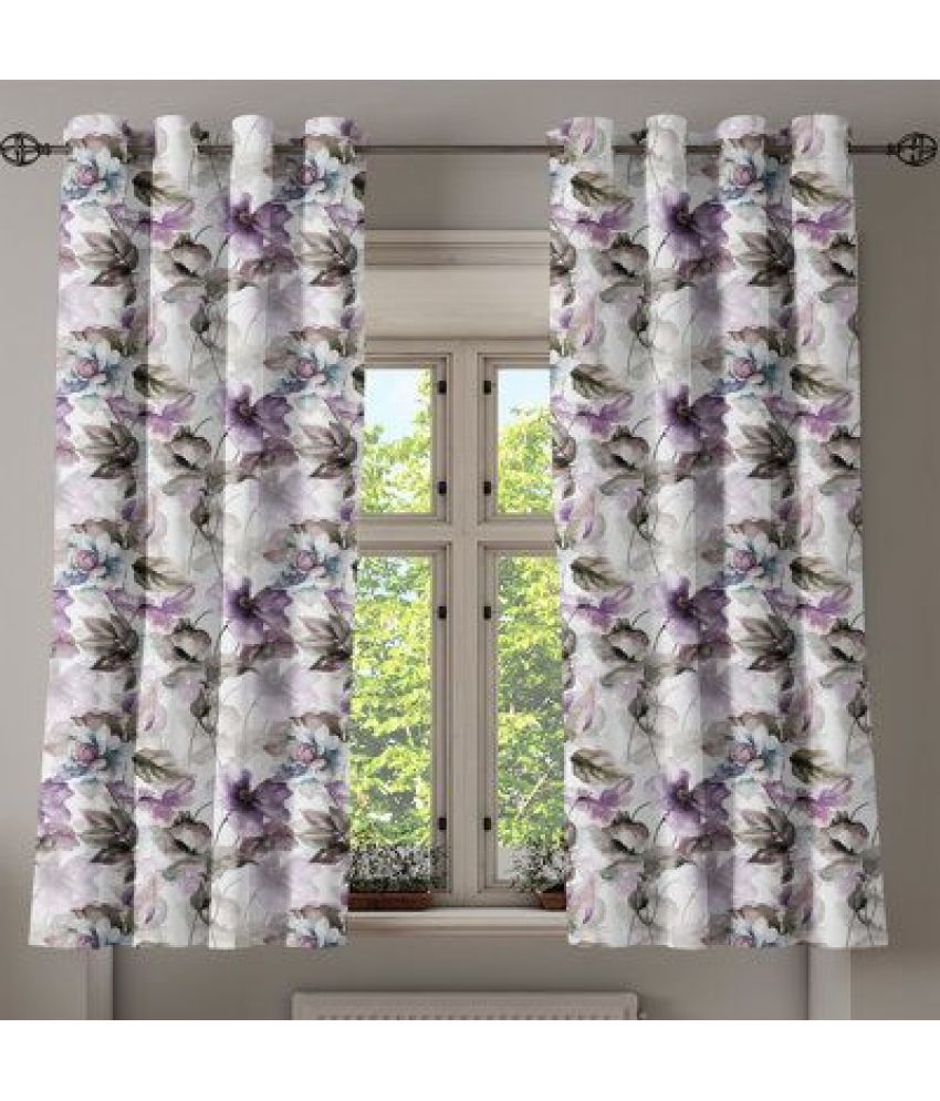     			V21 decod Graphic Room Darkening Eyelet Curtain 9 ft ( Pack of 1 ) - Purple