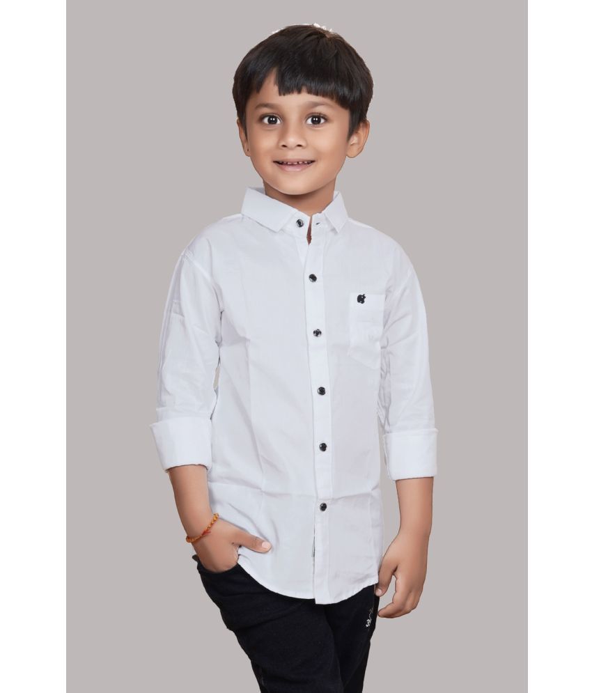     			ZAKAR STYLE Pack of 1 Boys Cotton Blend Full Sleeves Shirt ( White )