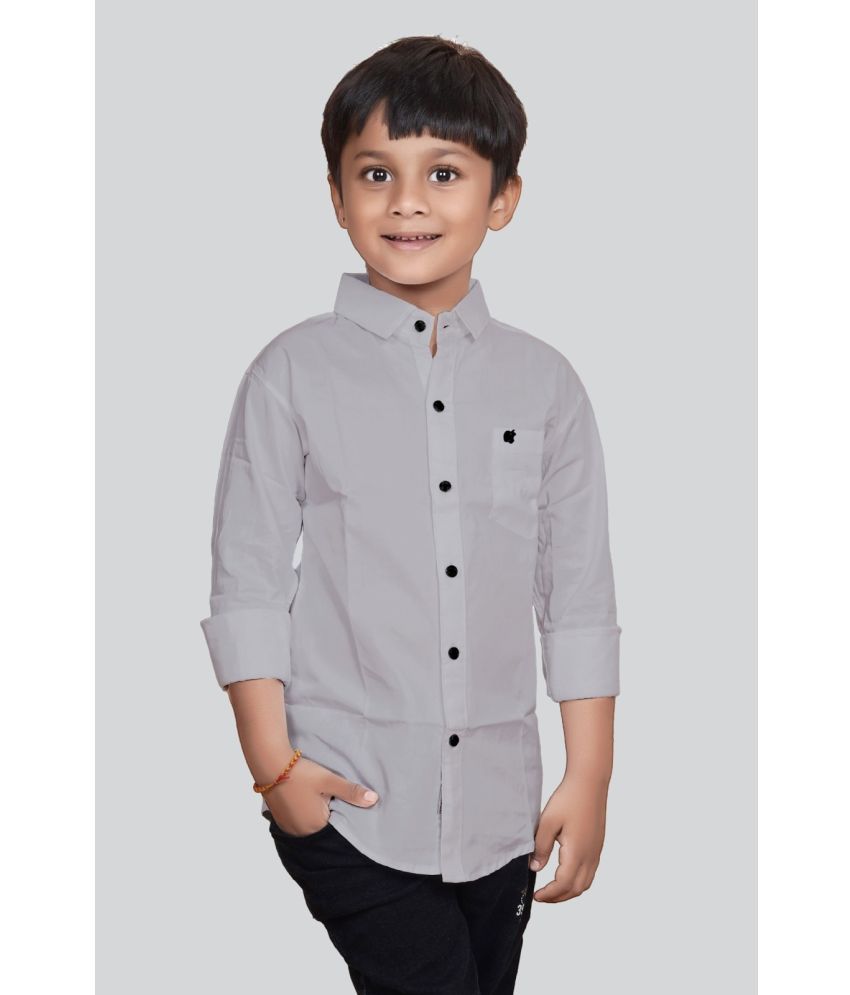     			ZAKAR STYLE Pack of 1 Boys Cotton Blend Full Sleeves Shirt ( Grey )